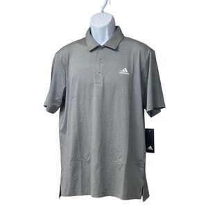Adidas Mens Grey Golf Polo Shirt, Heather Gray, Sz. M